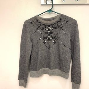 Abercrombie bling grey sweatshirt size XS
